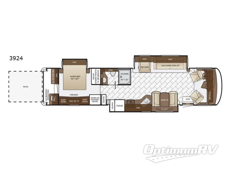 2018 Newmar Canyon Star 3924 Floorplan Photo