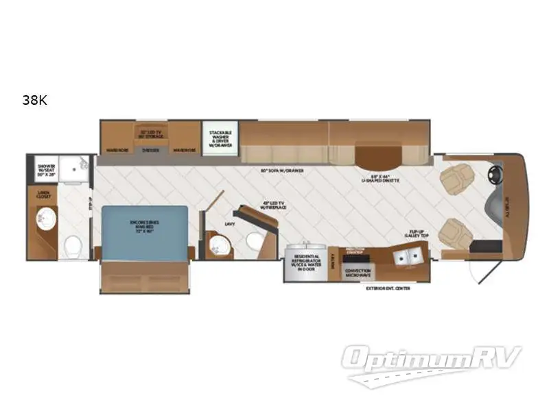 2022 Fleetwood Discovery 38K RV Floorplan Photo