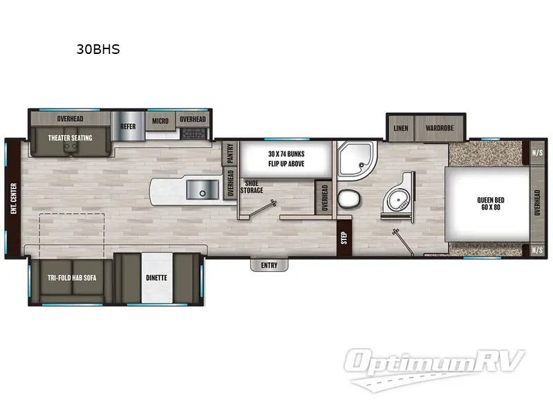 2023 Coachmen Chaparral Lite 30BHS RV Floorplan Photo