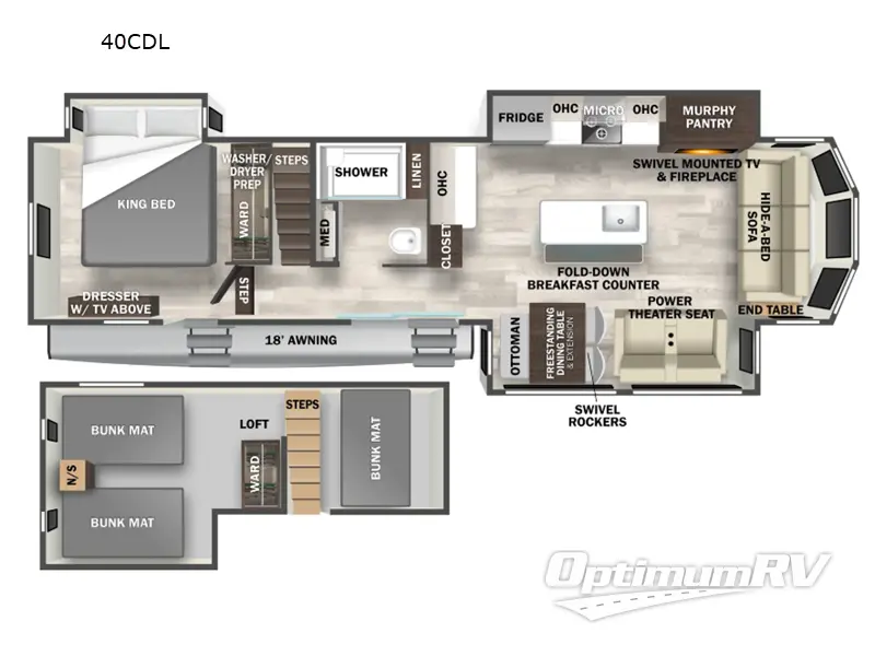 2025 Forest River Cedar Creek Cottage 40CDL Floorplan Photo