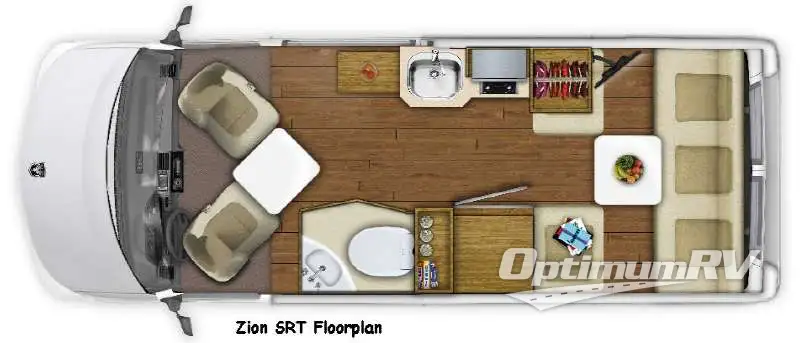 2016 Roadtrek Zion SRT RV Floorplan Photo