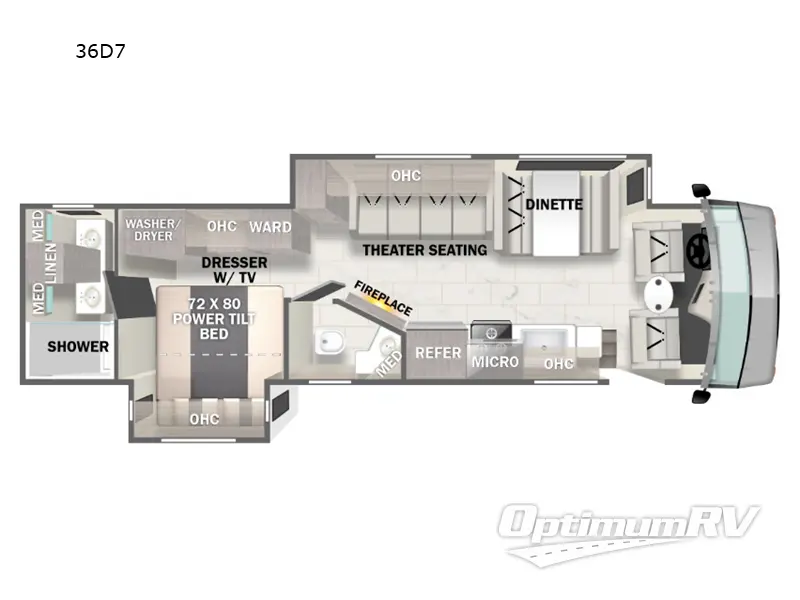 2023 Forest River Georgetown 7 Series 36D7 Floorplan Photo