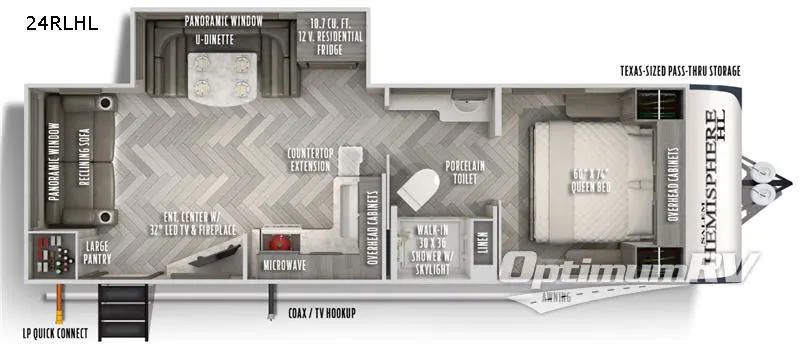 2020 Forest River Salem Hemisphere Hyper-Lyte 24RLHL RV Floorplan Photo