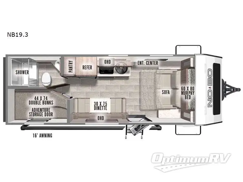 2021 Forest River No Boundaries NB19.3 RV Floorplan Photo