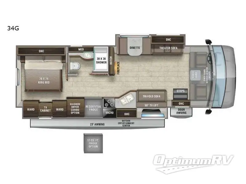 2021 Entegra Vision XL 34G RV Floorplan Photo