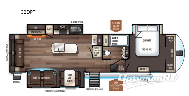 2021 Forest River Sabre 32DPT Floorplan Photo