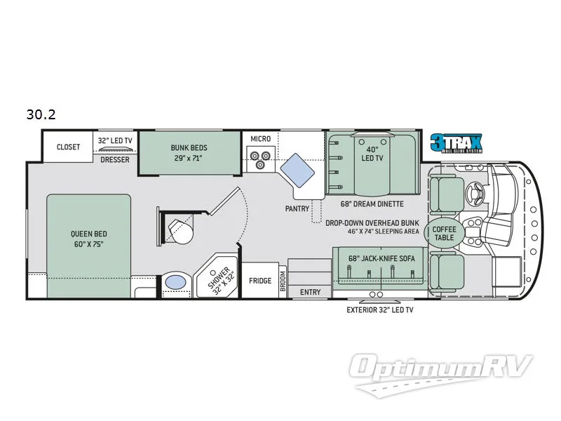 2018 Thor ACE 30.2 Floorplan Photo