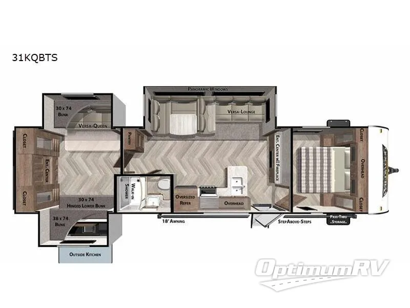 2021 Forest River Wildwood 31KQBTS Floorplan Photo