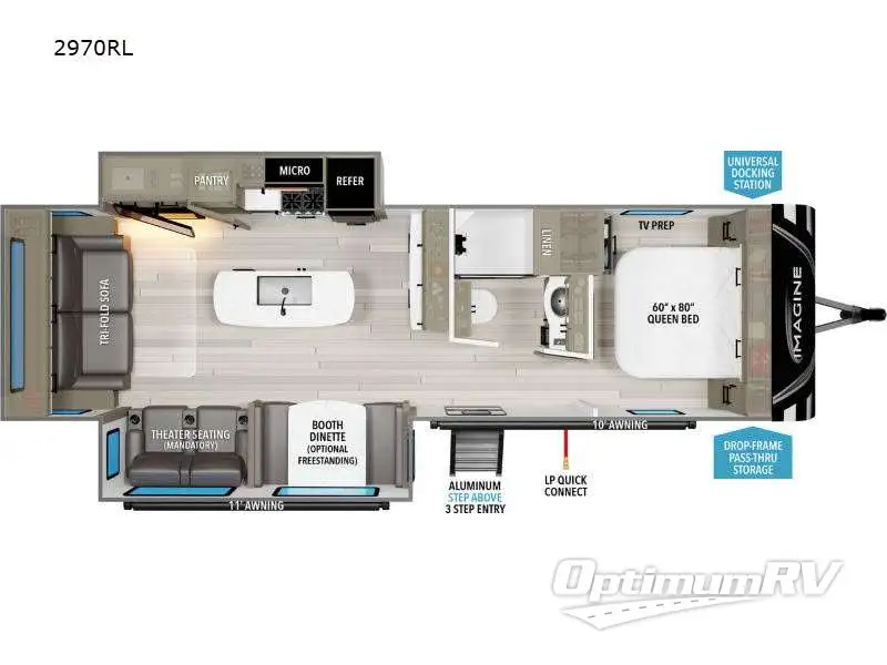 2024 Grand Design Imagine 2970RL Floorplan Photo
