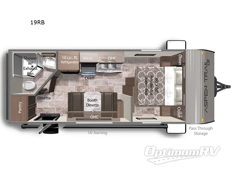 2026 Dutchmen Aspen Trail LE 19RB RV Floorplan Photo