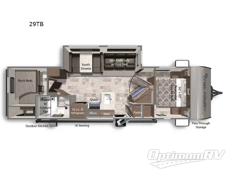 2026 Dutchmen Aspen Trail LE 29TB Floorplan Photo