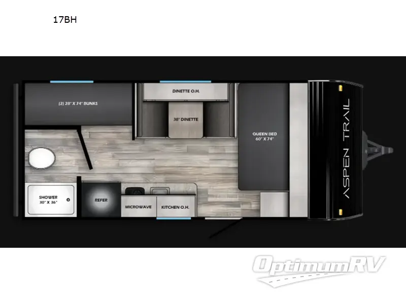 2026 Dutchmen Aspen Trail Mini 17BH Floorplan Photo