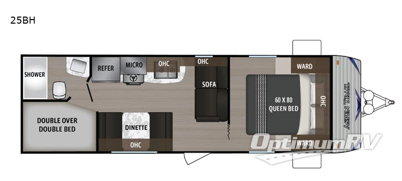 2019 Dutchmen Aspen Trail 25BH RV Floorplan Photo
