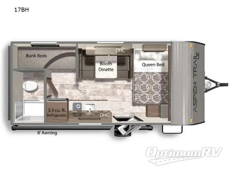 2025 Dutchmen Aspen Trail Mini 17BH Floorplan Photo