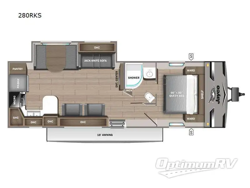 2023 Jayco Jay Flight 280RKS RV Floorplan Photo