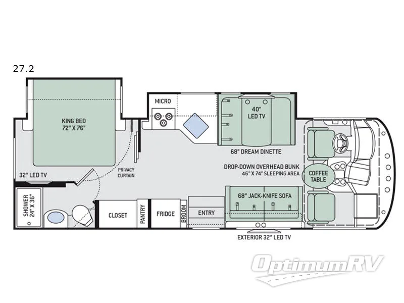2018 Thor ACE 27.2 RV Floorplan Photo