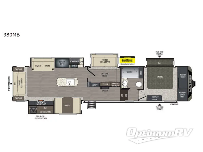 2019 Keystone Laredo 380MB RV Floorplan Photo