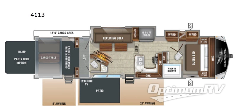 2020 Jayco Seismic 4113 RV Floorplan Photo