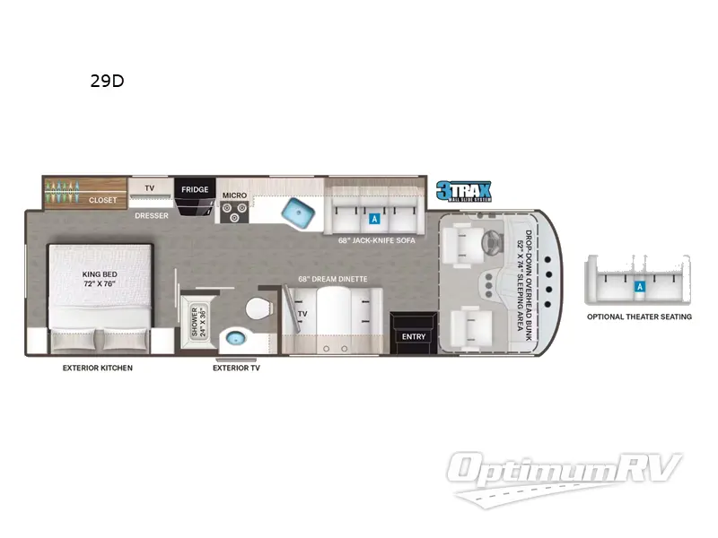 2025 Thor Resonate 29D RV Floorplan Photo