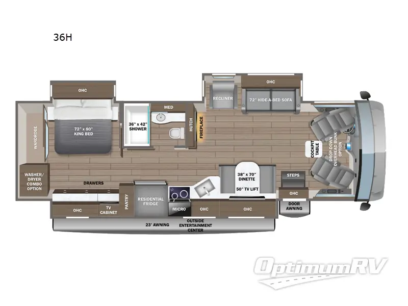 2025 Jayco Precept Prestige 36H RV Floorplan Photo