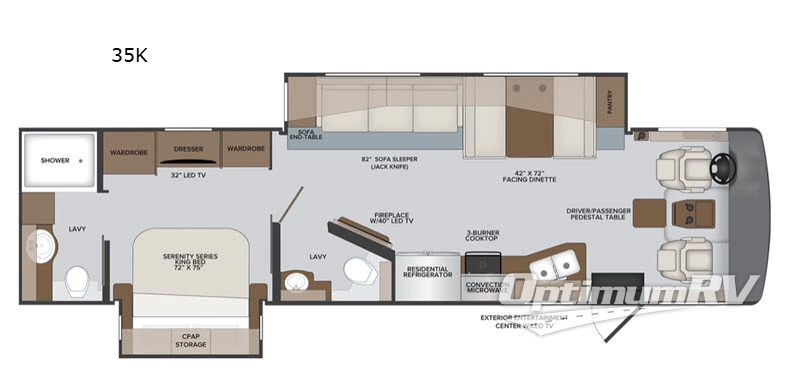 2021 Holiday Rambler Vacationer 35K Floorplan Photo