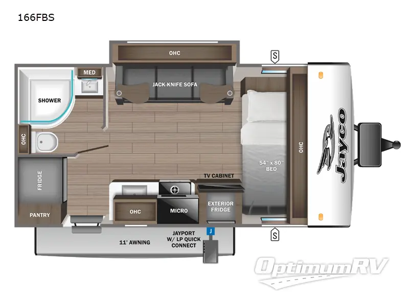 2023 Jayco Jay Feather Micro 166FBS Floorplan Photo