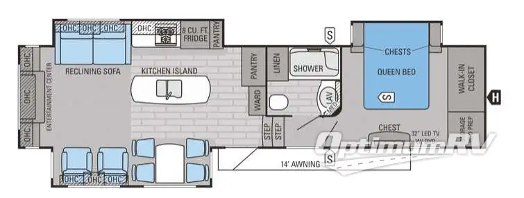 2015 Jayco Eagle Premier 331RETS Floorplan Photo