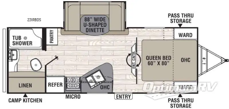 2017 Coachmen Freedom Express 231RBDS Floorplan Photo