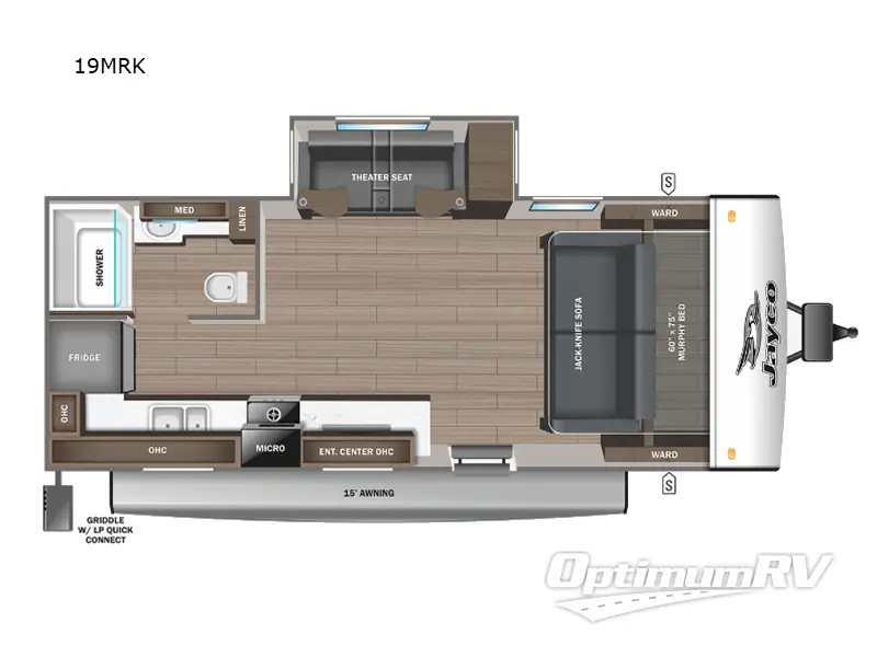 2024 Jayco Jay Feather 19MRK Floorplan Photo