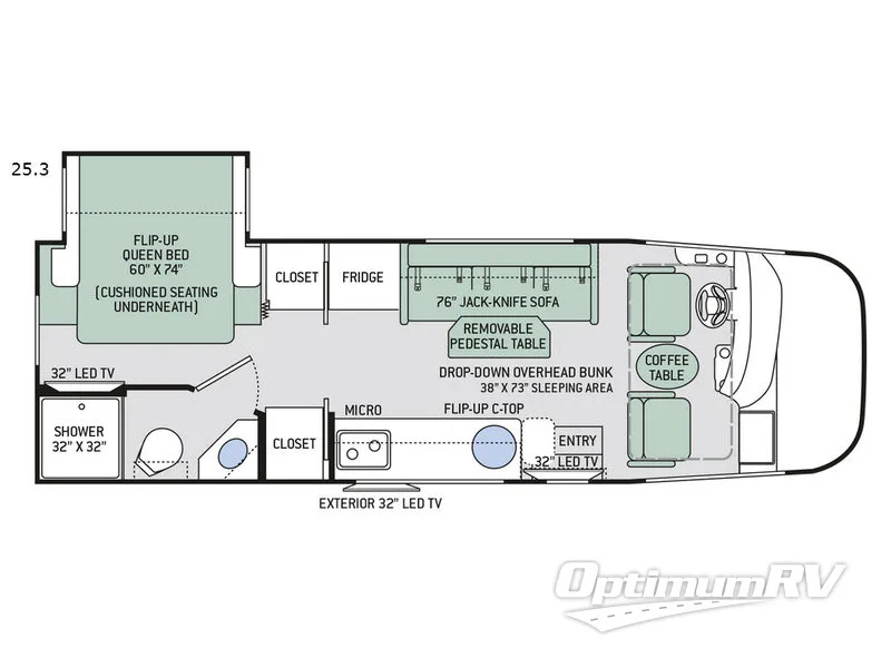 2018 Thor Vegas 25.3 RV Floorplan Photo