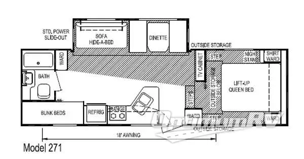 2013 Skyline Nomad Joey Select 271 RV Floorplan Photo