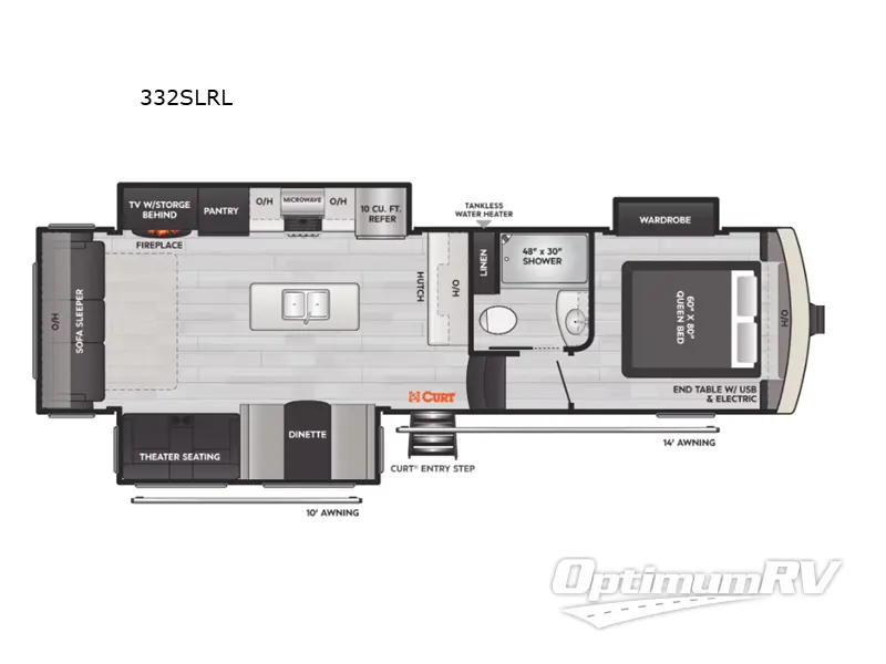 2023 Keystone Arcadia Super Lite 332SLRL RV Floorplan Photo