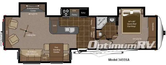 2012 Keystone Montana Big Sky 3455SA RV Floorplan Photo