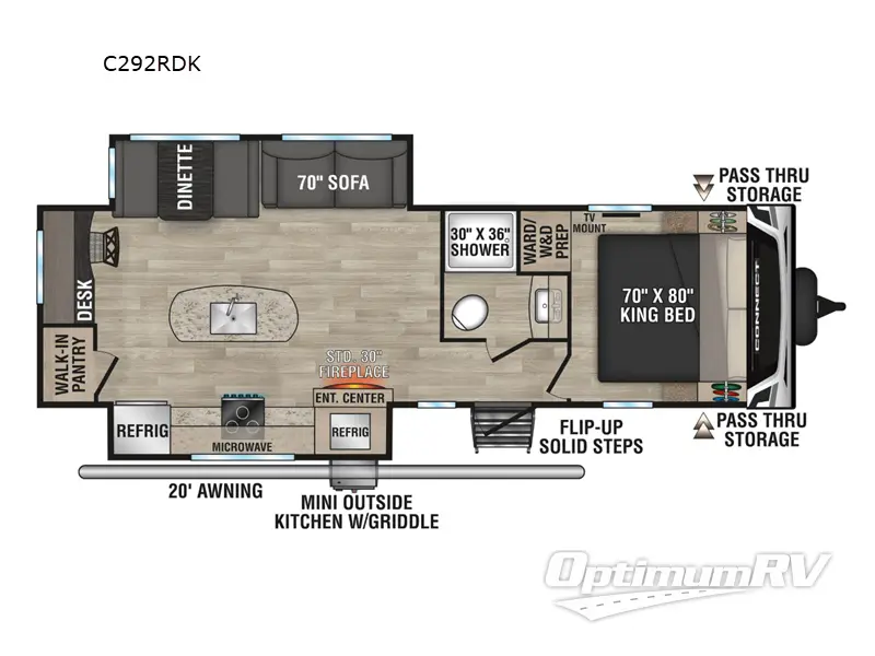 2023 KZ Connect C292RDK Floorplan Photo