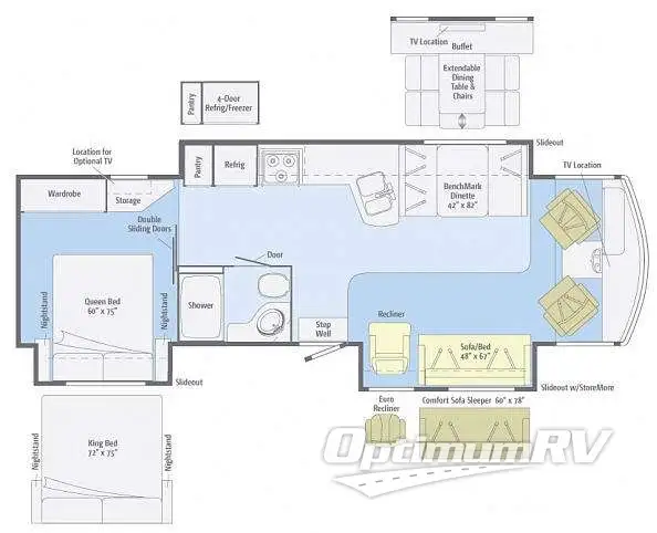 2012 Winnebago Sightseer 33C Floorplan Photo