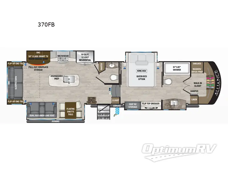 2024 Alliance Paradigm 370FB RV Floorplan Photo