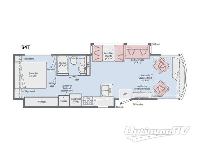 2017 Winnebago Forza 34T RV Floorplan Photo