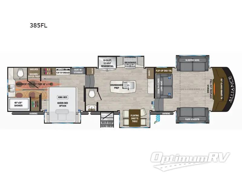 2024 Alliance Paradigm 385FL RV Floorplan Photo
