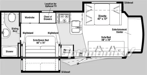 2006 Itasca Cambria 29H RV Floorplan Photo