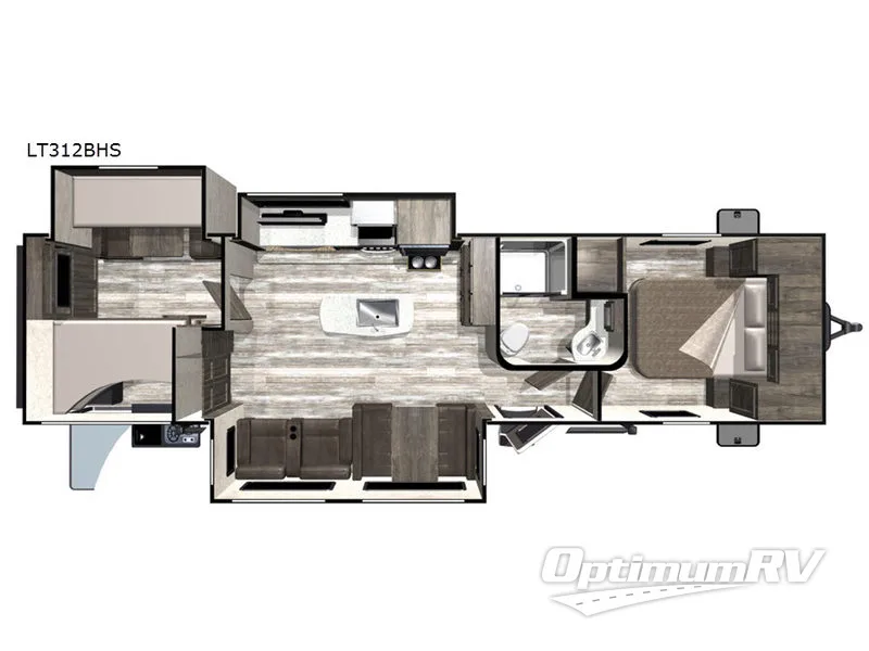 2019 Highland Ridge Open Range Light LT312BHS RV Floorplan Photo