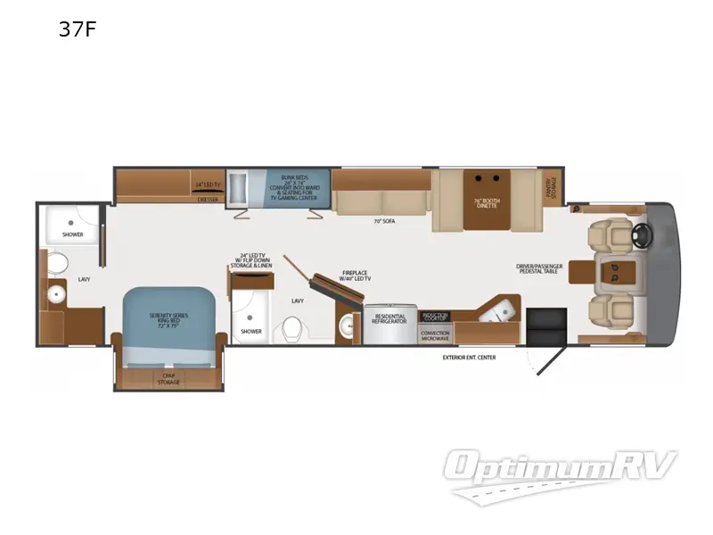 2021 Fleetwood Southwind 37F Floorplan Photo