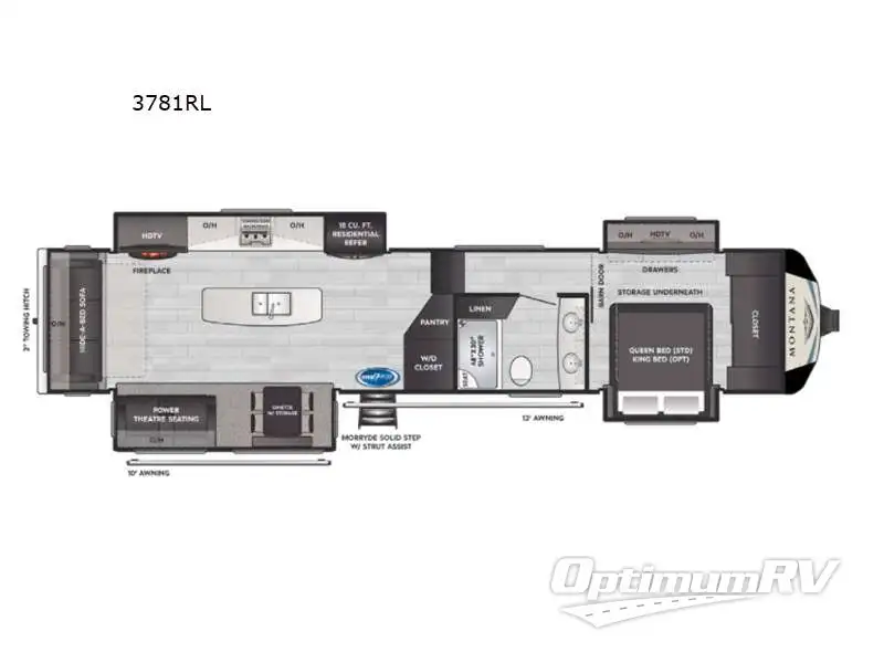 2021 Keystone Montana 3781RL Floorplan Photo