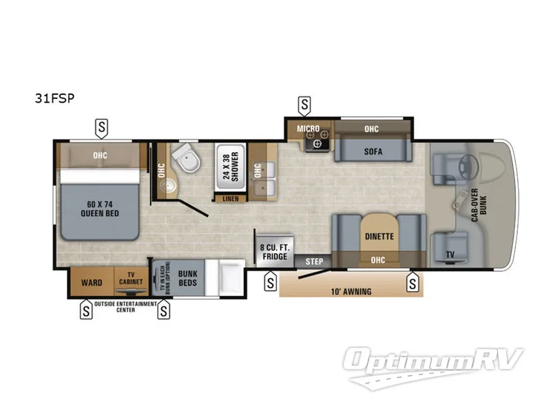 2019 Jayco Greyhawk Prestige 31FSP Floorplan Photo