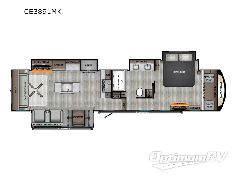 2022 CrossRoads Cameo CE3891MK Floorplan Photo
