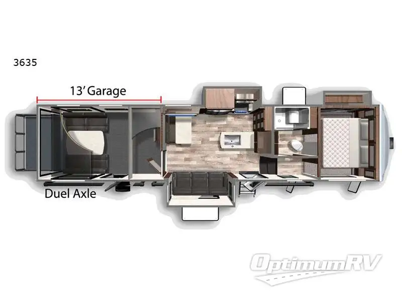 2021 Dutchmen Voltage 3635 RV Floorplan Photo