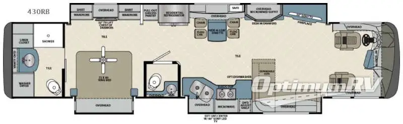 2016 Forest River Charleston 430RB Floorplan Photo