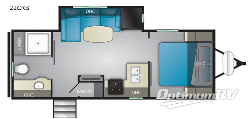 2019 Heartland North Trail 22CRB RV Floorplan Photo