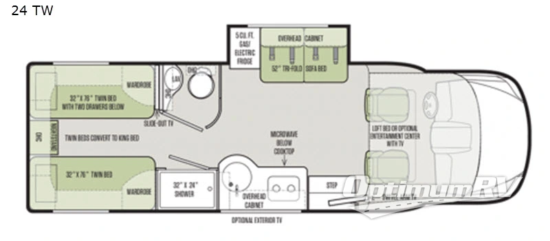 2018 Tiffin Wayfarer 24TW RV Floorplan Photo