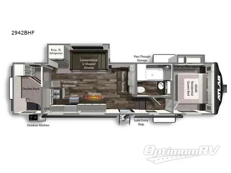 2022 Dutchmen Atlas 2942BHF Floorplan Photo