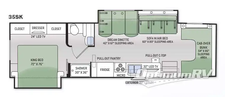 2015 Thor Four Winds Super C 35SK RV Floorplan Photo